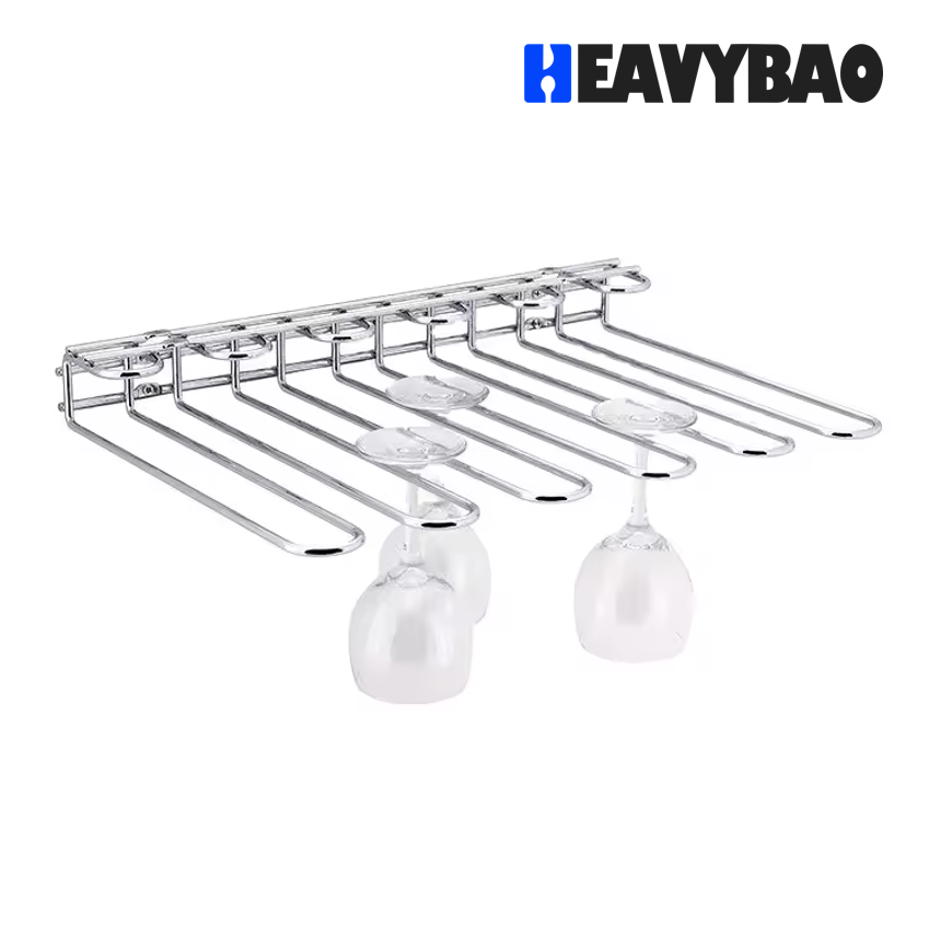 Heavybao Hanging Wine Glass Rack Cup Holder and Glasses Storage for Kitchen or Bar for Hotels & Restaurants