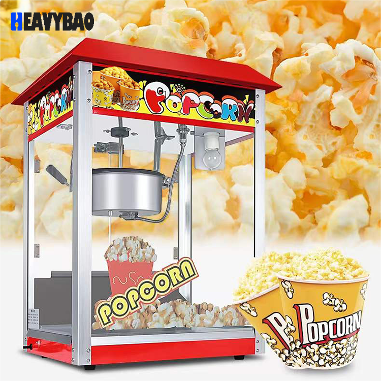 Heavybao Commercial Cinema Popcorn Machine Countertop Popcorn Maker Popcorn Popper For Food Shops Cinema