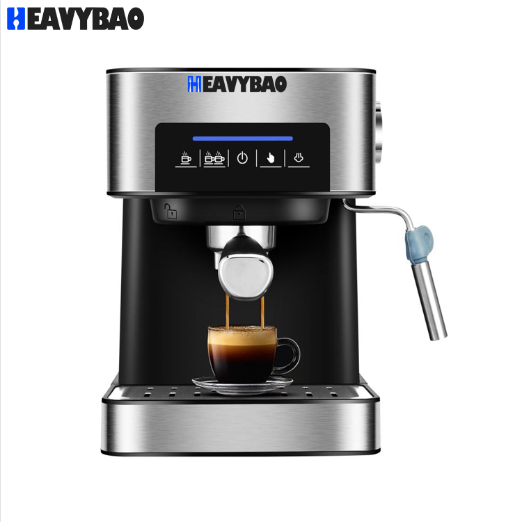 Heavybao Electric Portable Espresso Maker With Foam Maker Coffee Makers Stainless Steel Espresso Making Machine
