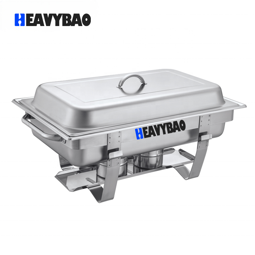 Heavybao Chafing Dish Buffet Stainless Steel Chafer Complete Set Catering Buffet Servers Food Warmer for Parties Banquet Wedding