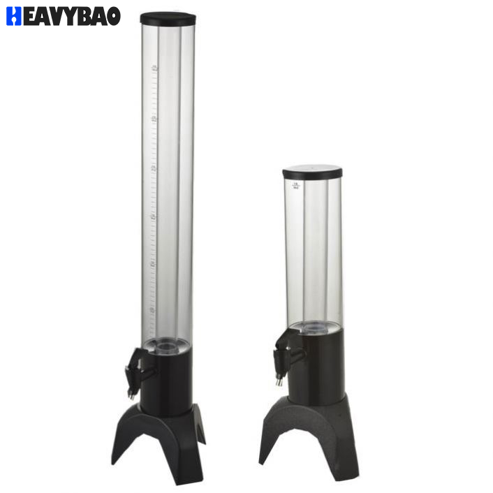 Heavybao High-Capacity Beer Tower Draft Beer Dispenser Plastic Beer Tower Triangle Juice Cannon Barrel