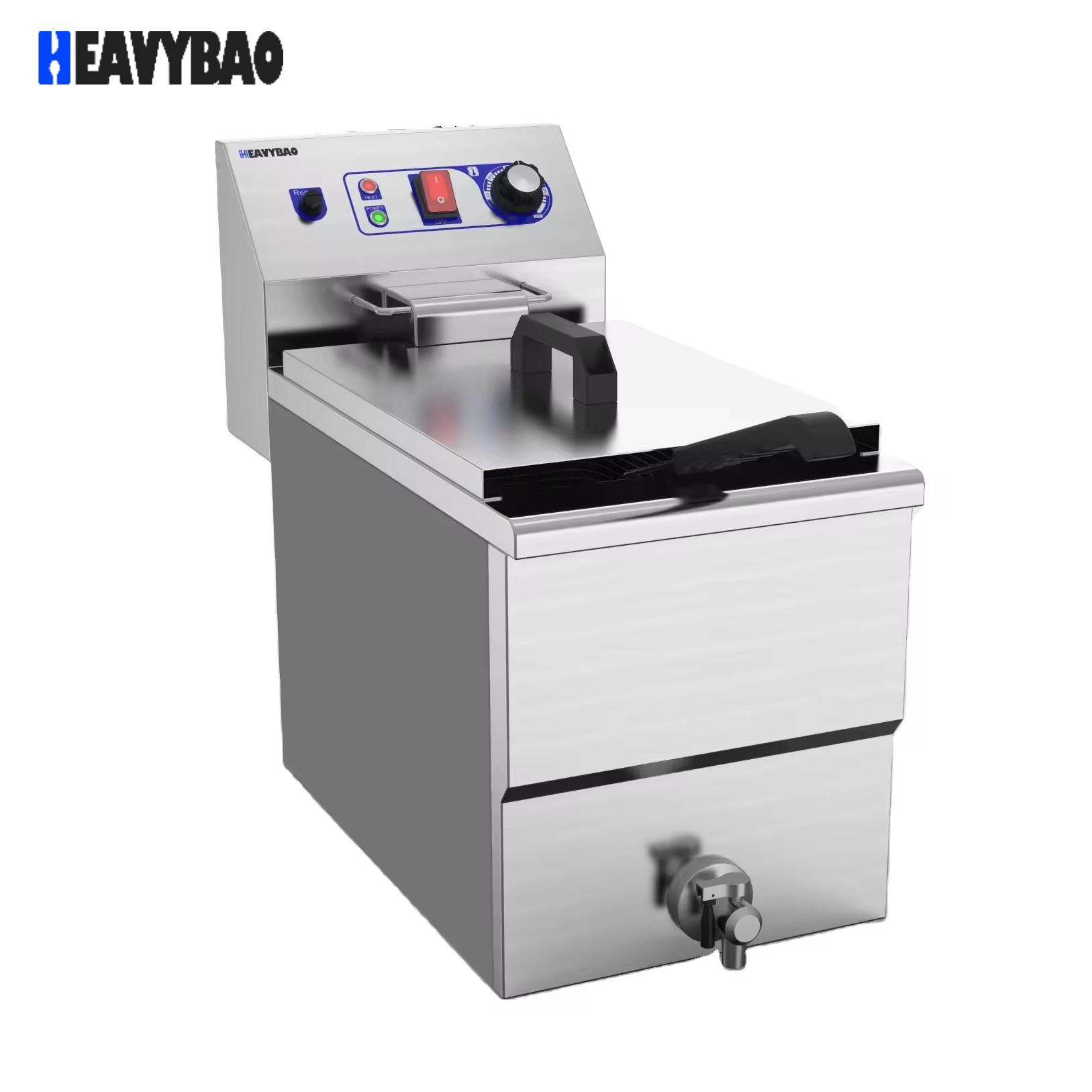 Heavybao Commercial Fryer French Fries Machine Electric Gas Deep Fryer Commercial Machine Fries Potato
