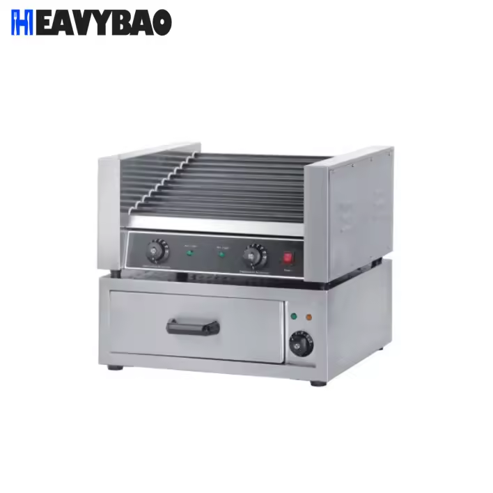 Heavybao Stainless Steel Commercial Hot Dog Grill Sausage Grill Countertop Electric Hot Dog Making Machine