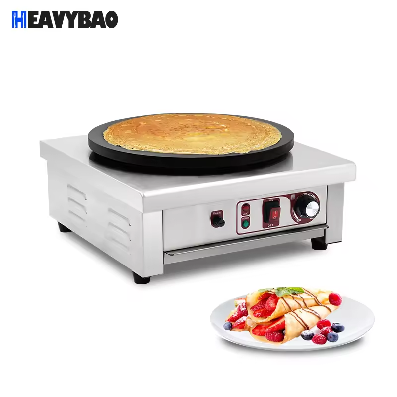 Heavybao Commercial Automatic Pancake Maker Machine Crepe Makers And Hot Plate Industrial Electric Crepe Making Machine