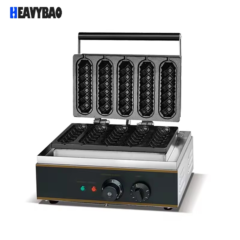 Heavybao Commercial Snack Food Waffle Machine Electric Muffin Hot Dog Maker Muffin Sausage Machine