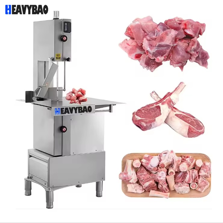 Heavybao Electric Commercial Frozen Meat Cutting Machine Bone Cutting Saw Machine for Restaurant