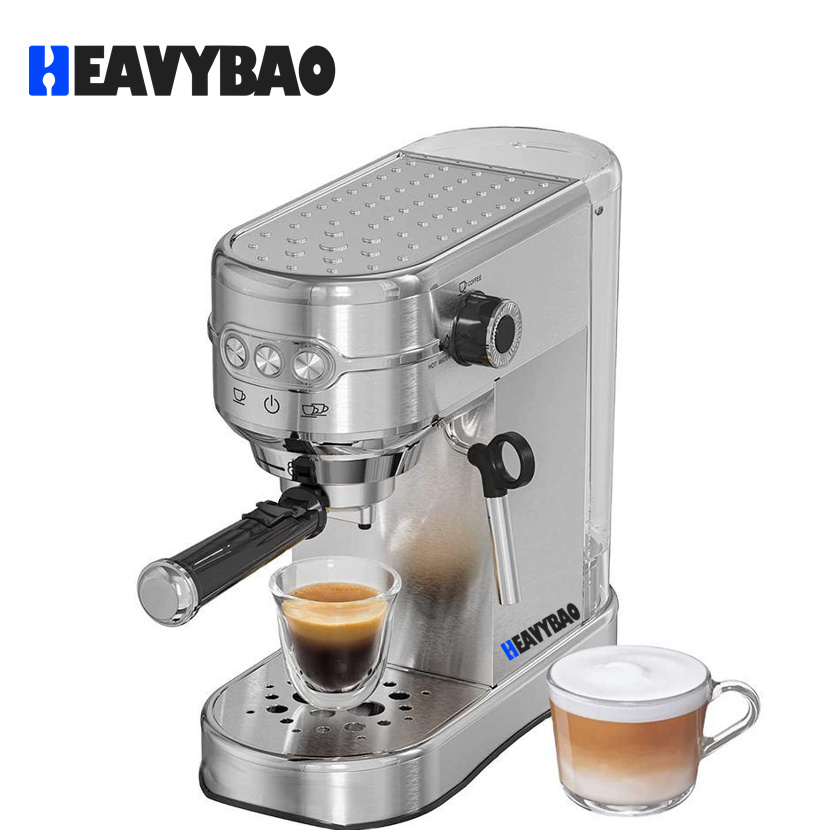 Heavybao Commercial Professional Cafetera Automatic Expresso Ground Coffee Maker Machine For Home and Coffee Shop