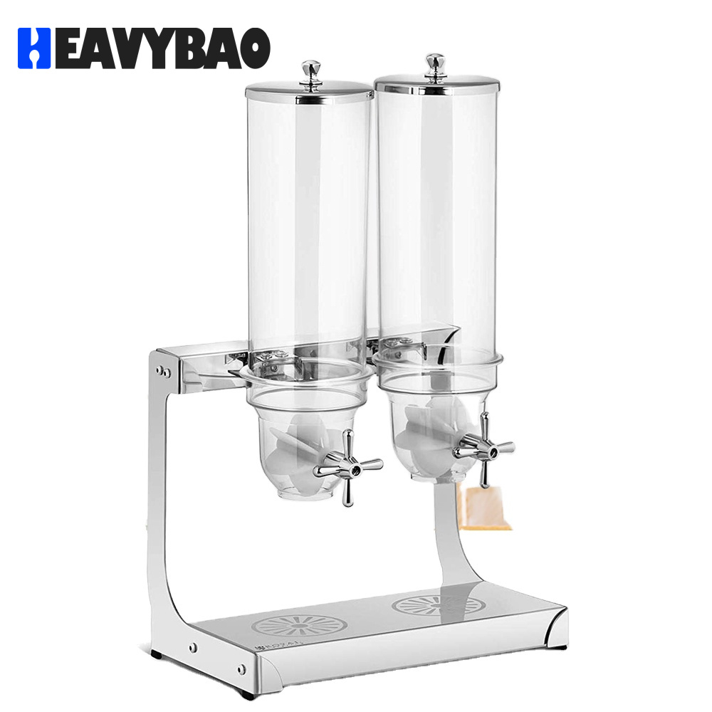 Heavybao Stainless Steel Dry Food Snack Grain Canister Dispenser Flour Storage Containers Set