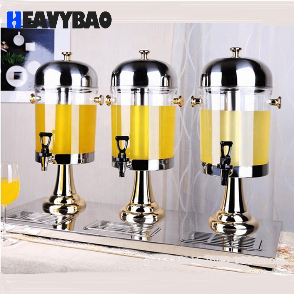 Heavybao 3 Tanks Modern Design Metal Stainless Steel Cold Drink Dispenser For Buffet Beverage Service
