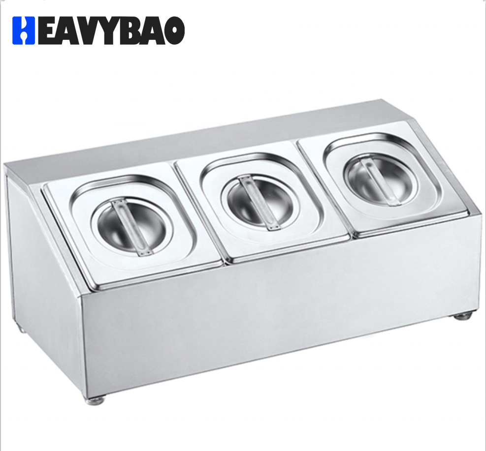 Heavybao 3 Tanks Modern Design Metal Stainless Steel Cold Drink Dispenser For Buffet Beverage Service