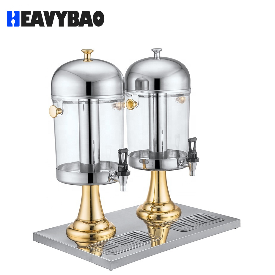 Heavybao Catering Equipment 16L Stainless Steel Cool Fruit Juice Soda Dispenser In Gold-painted