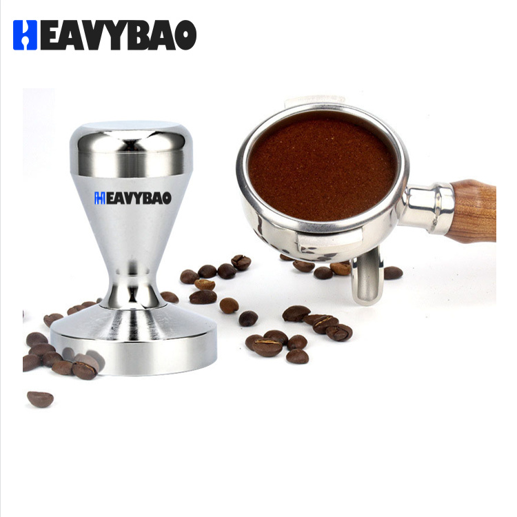 Heavybao Espresso Press Coffee Tamper Holder Barista Tools Set Coffee Hammer Tamper Mat Heavy Duty Stainless Steel Coffee Tamper