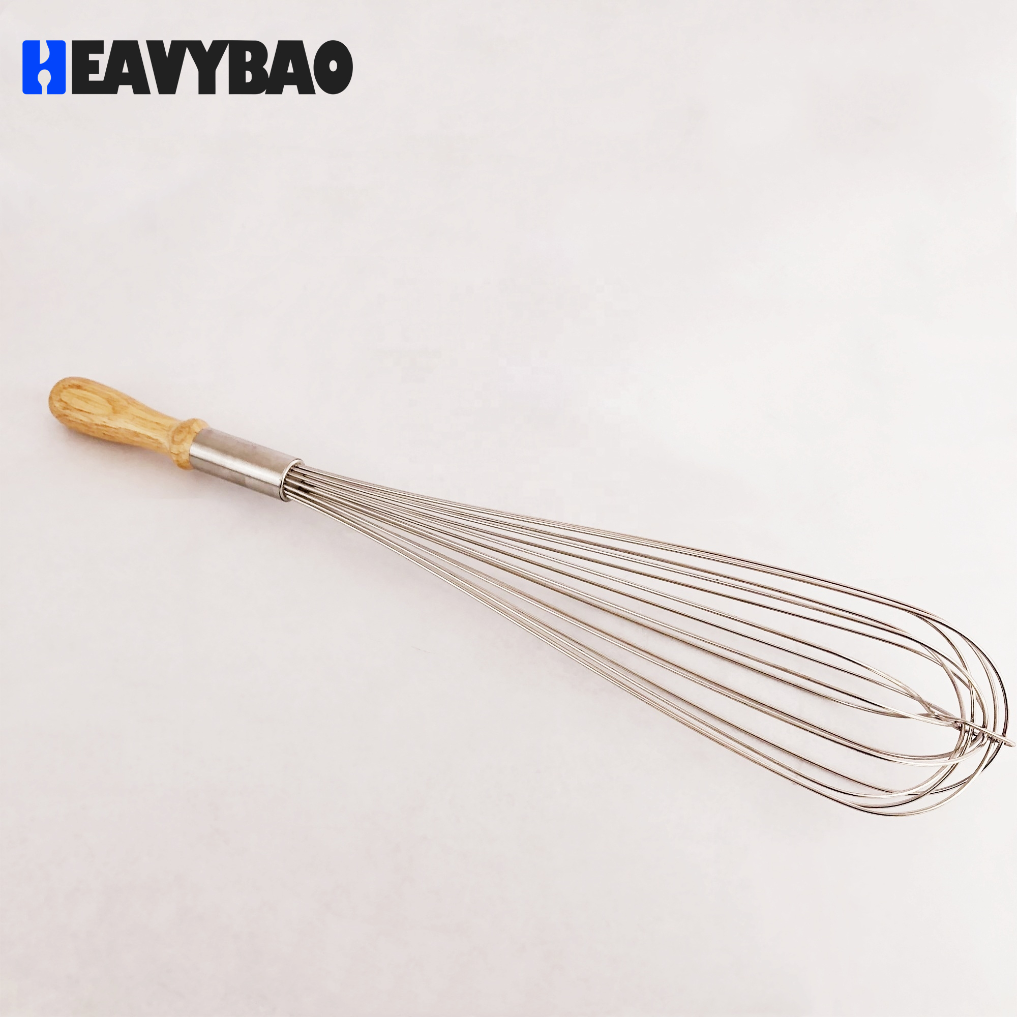 Heavybao High Quality Stainless Steel 22'' Egg Beater With Wooden Handle