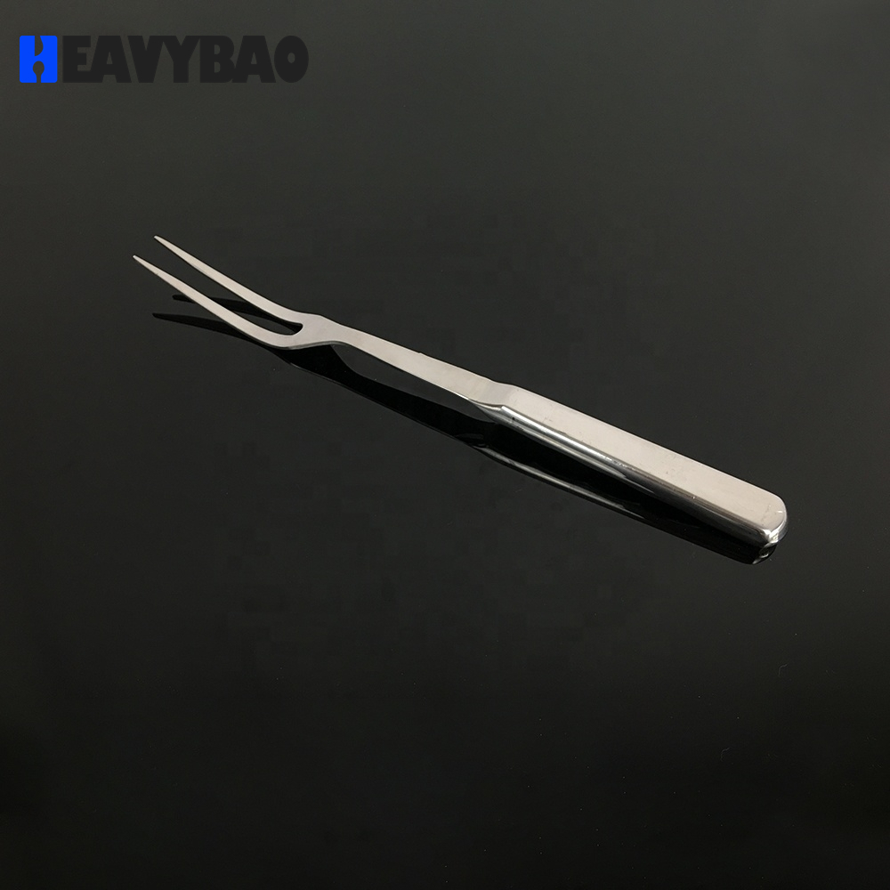 Heavybao Top Quality Commercial Kitchenware Stainless Steel 2 Teeth Fork For Restaurant Use