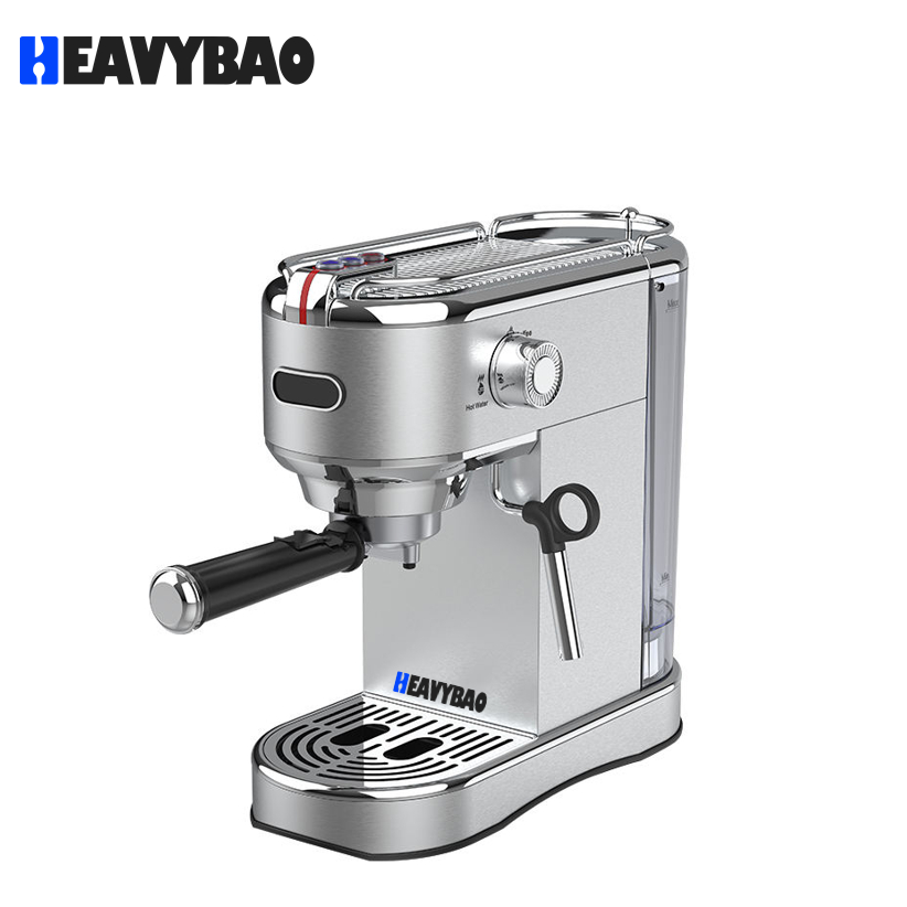 Heavybao Commercial Stainless Steel Drip Type 1450W Steam Espresso and Cappuccino Coffee Maker For Coffee Shop