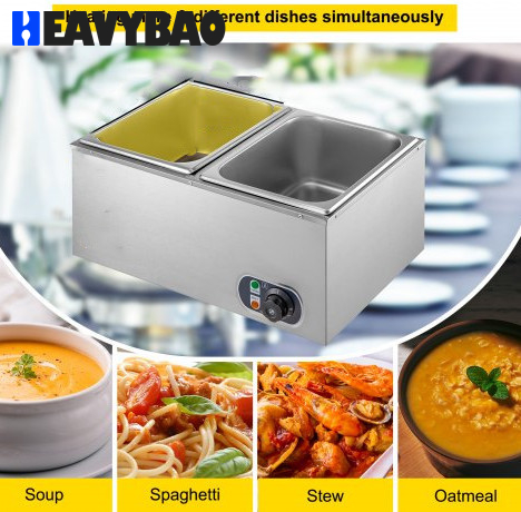 Heavybao Catering Equipment Commercial Stainless Steel Electric Food Warmer Bain Marie for Buffet