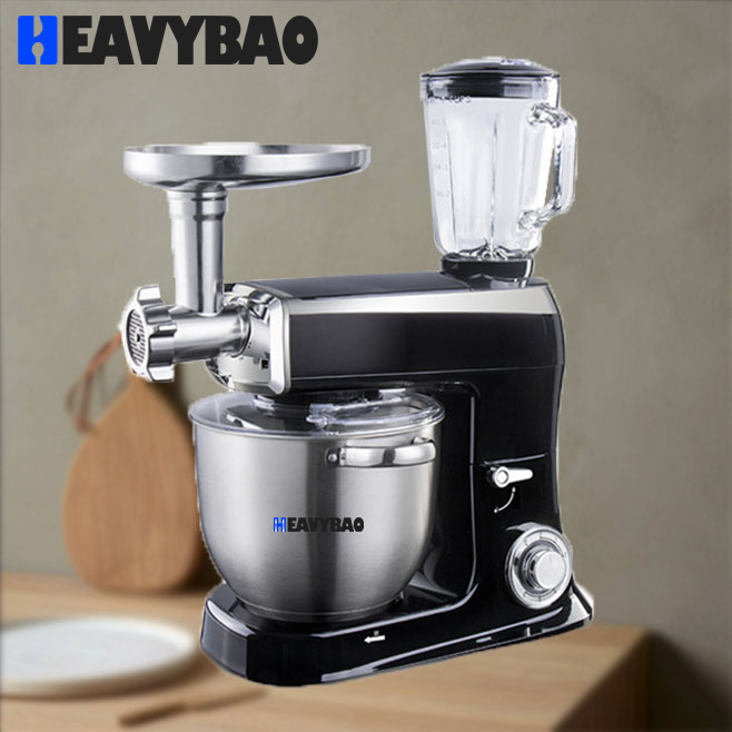 Heavybao Multi-Functional 3 In 1 Food Cake Dough Mixer With Juicer Blender Meat Grinder For Commercial Kitchen
