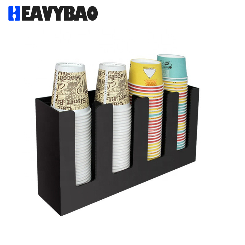 Heavybao Coffee Shop Supplies Plastic Cup Holder Paper Cup Dispenser