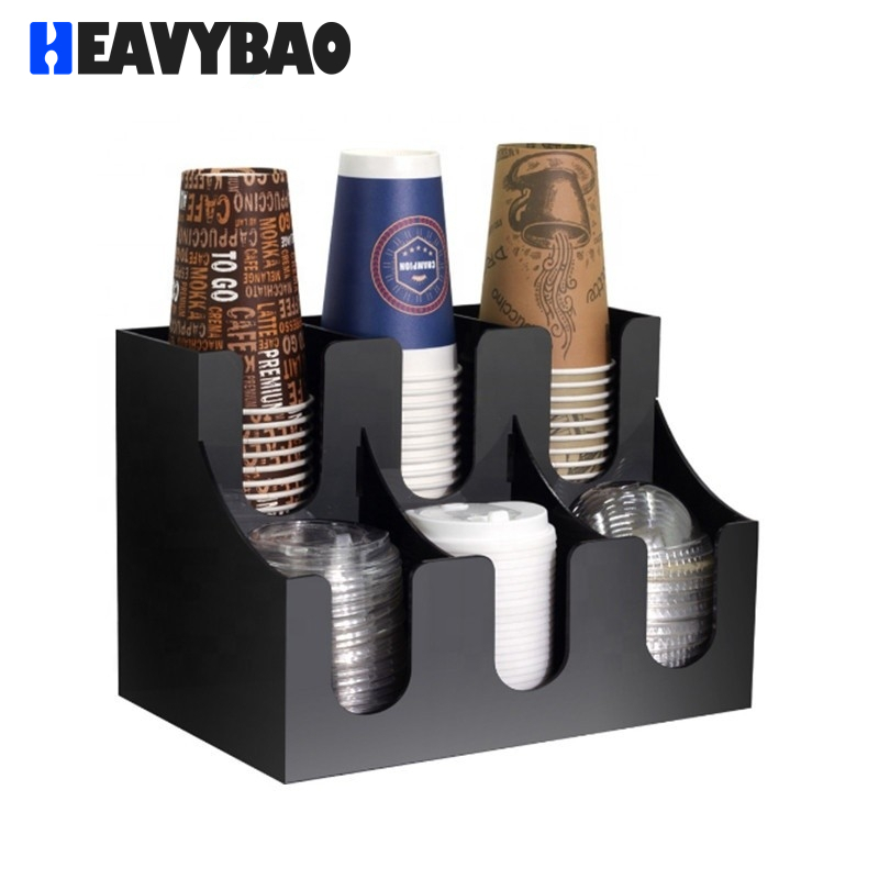 Heavybao Coffee Cup & Lid Sleeve Dispenser Cup Holder Paper Coffee Cup Holder