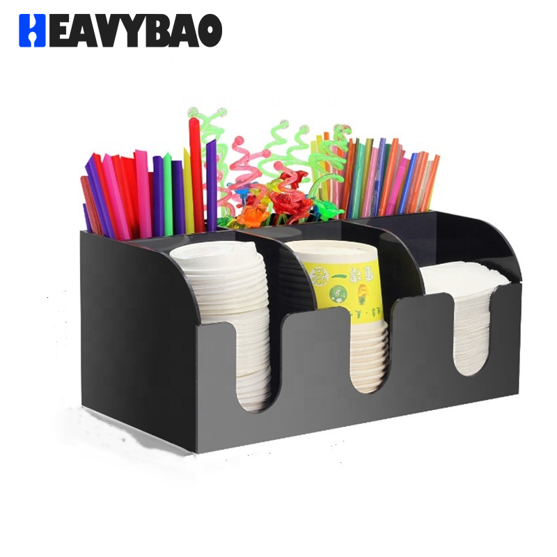 Heavybao Wholesale Coffee Cup Holder Mug Display Rack Paper Acrylic Plastic Cup Dispenser