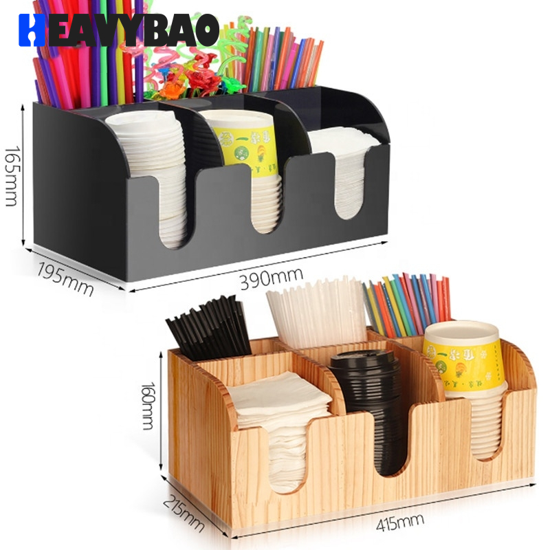 Heavybao Paper Cup Coffee Condiment Holder for Cafe Home Wedding Counter Display