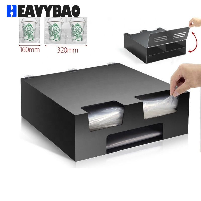 Heavybao Acrylic Coffee Shop Cup Packing Bags Storage Holder Rack