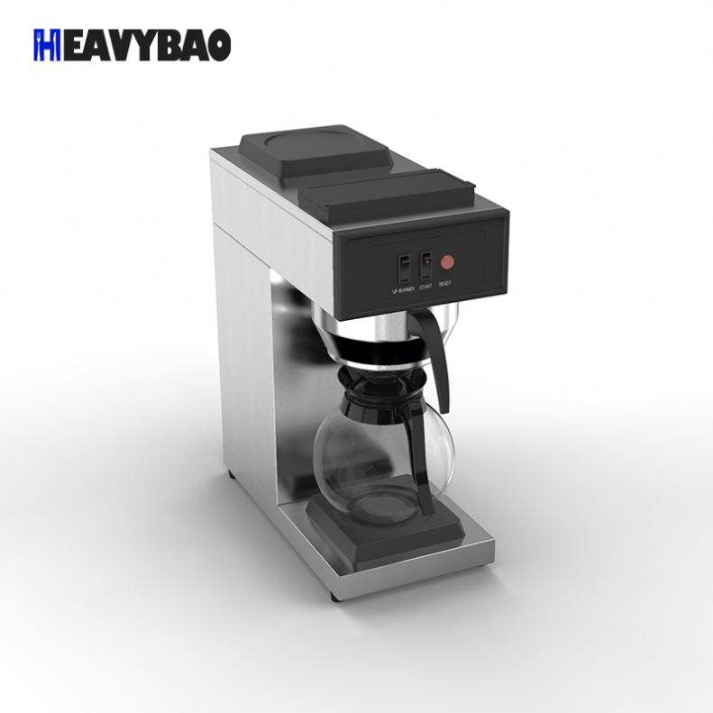 HeavyBao Commercial Stainless Steel Electric Coffee Maker American Style Drip Coffee Machine with Filter Kitchen Machine