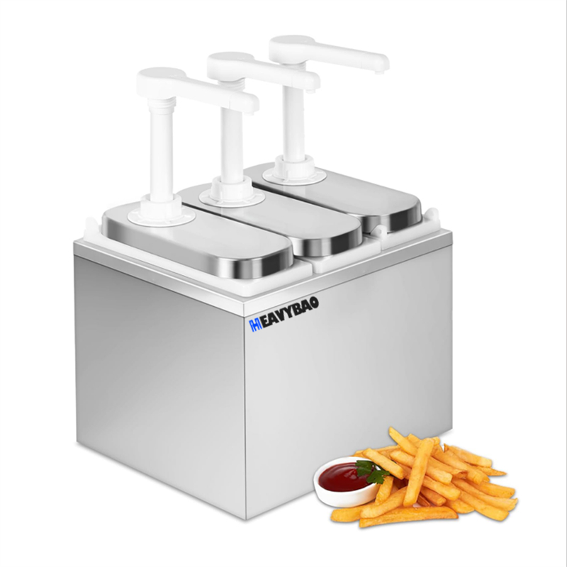 Heavybao Stainless Steel Sauce Dispenser Pump New Condiment Pump Station for Restaurant and Hotel Industries