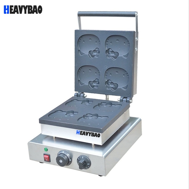 Heavybao Stainless Steel Multiple Styles Waffle Shapes Waffle Maker Hello Kitty Waffle Maker Hotel Kitchen Snack Shop Equipment