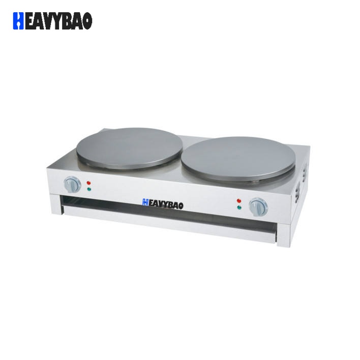 Heavybao Commercial Single Plate Crepe Baker Industrial Stainless Steel Non-Stick Electric Crepe And Pancake Makers