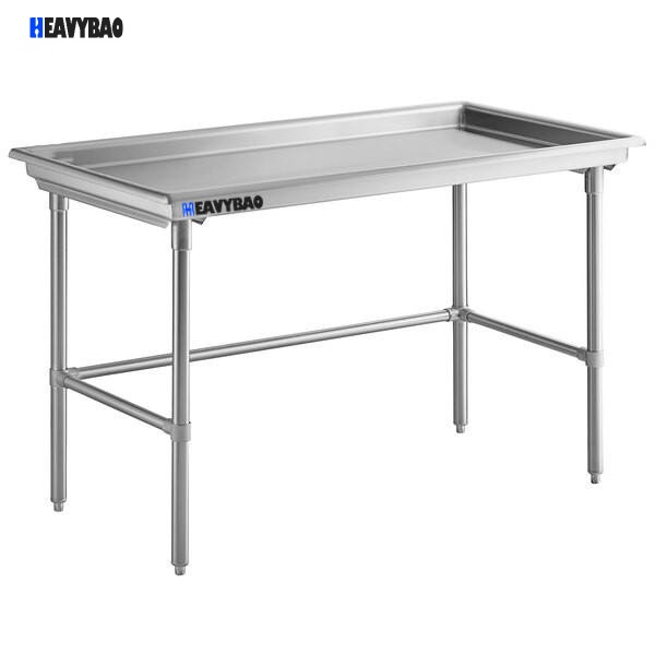Heavybao Commercial Stainless Steel Food Preparation Work Table For Hotel Kitchen Sorting Table Utility Bench