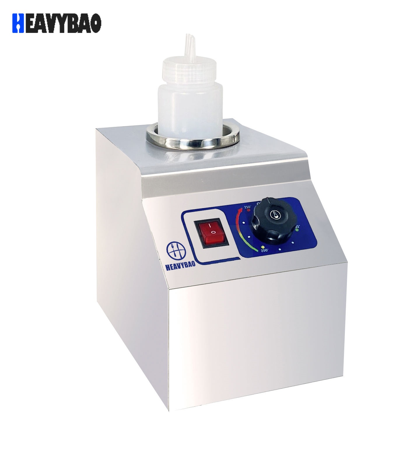 Heavybao Chocolate Sauce Bottle Warming Sauce Insulation Machine Commercial Electric Stainless Steel Ketchup Bottle Warmer