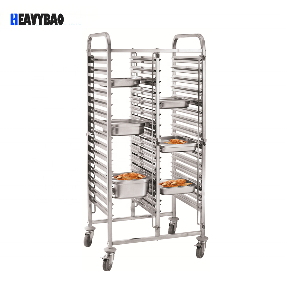 Heavybao Stainless Steel Knocked-down Kitchen Carts With Wheels And Bread Trolleys