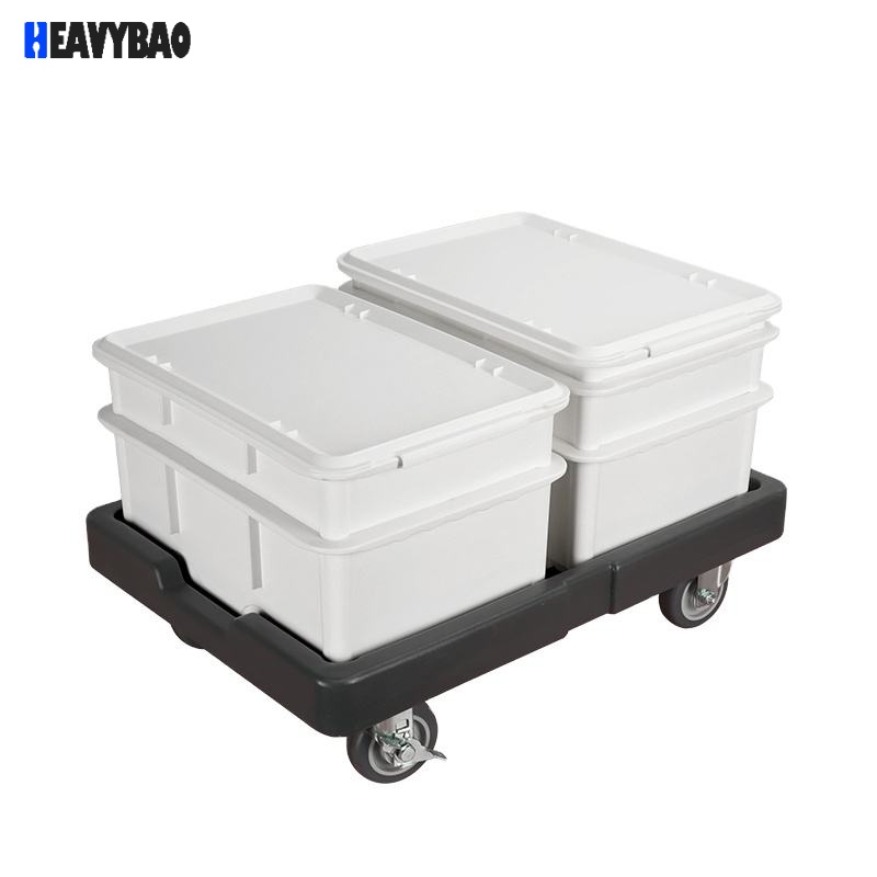 Heavybao PP Dough Box Stackable Storage Pizza Trays Plastic Crates Dough Tote Case Boxes For Food Durable Storage Bin With Dolly