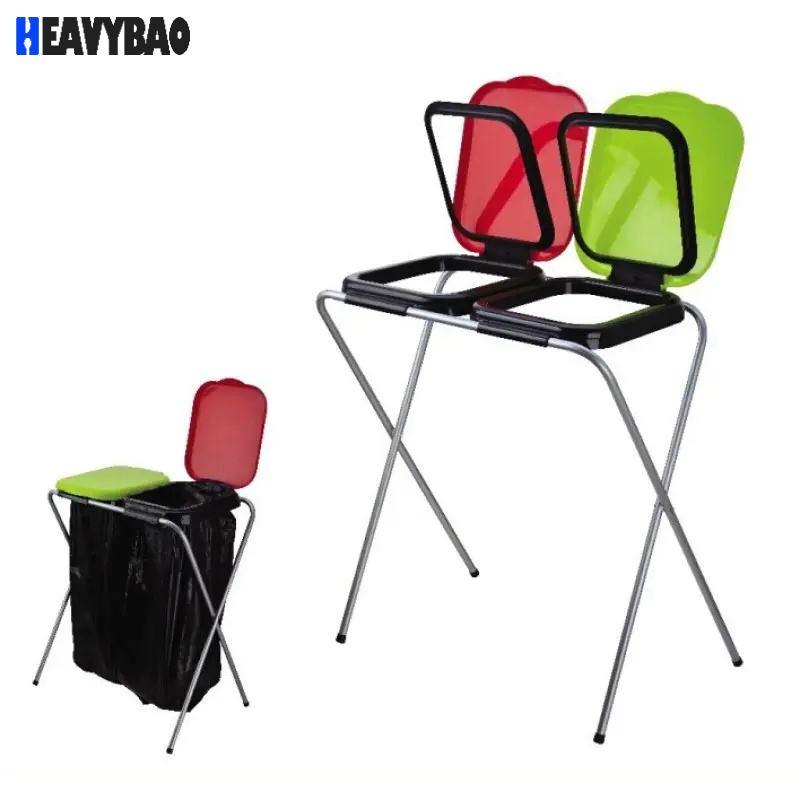 Heavybao`Recycling Collection Rubbish Can Waste Bin Plastic Trash Bag Holder Garage Organization