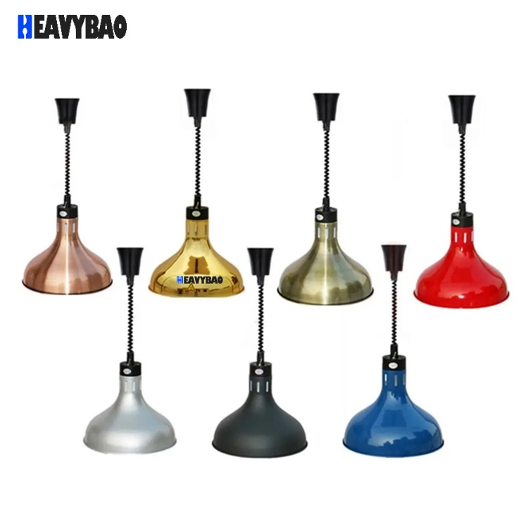 Heavybao Retractable Hanging Food Preservation Heat Lamp Food Warmer Light for Buffet Food Insulation