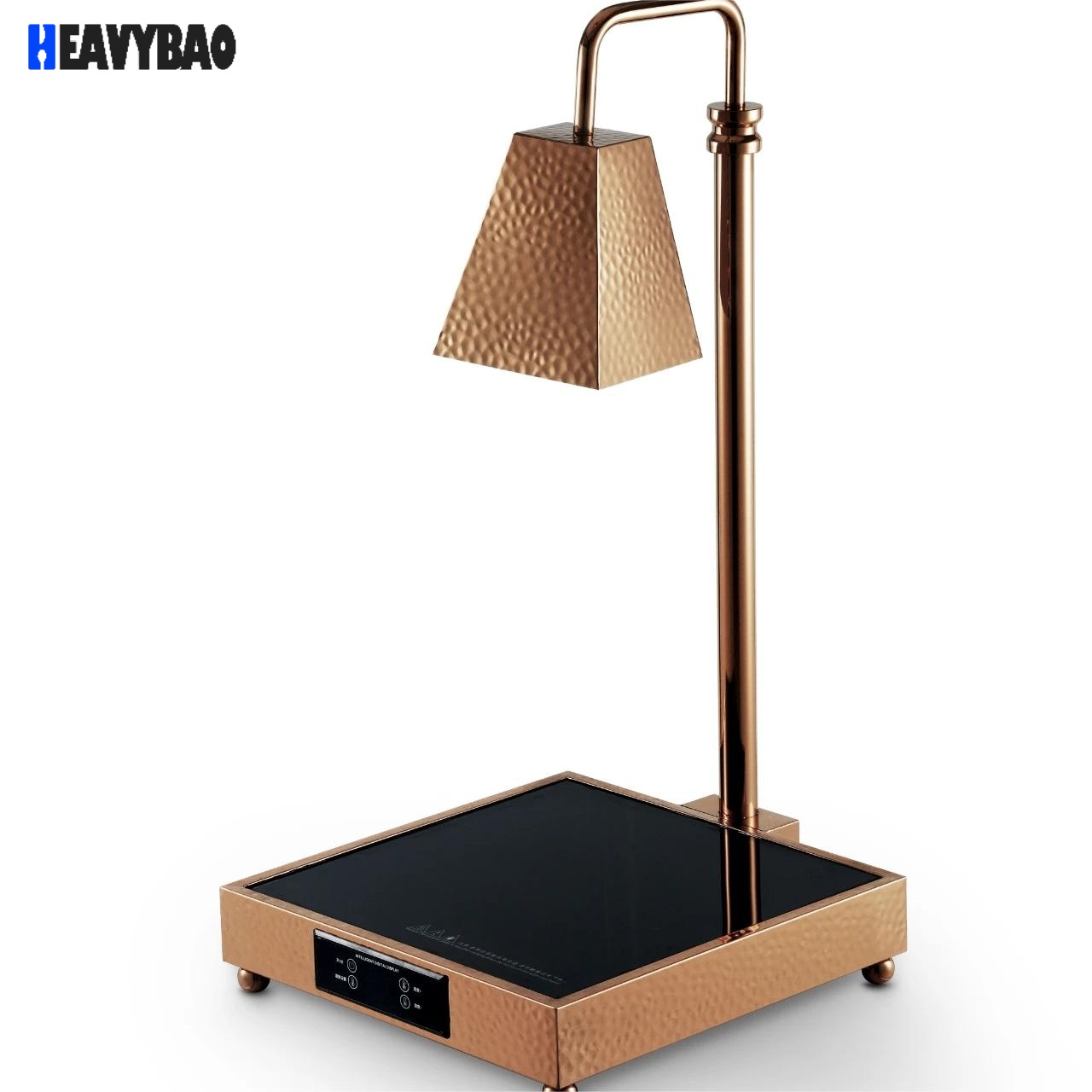 Heavybao Electric Warmer Lamp Rose Gold Insulated Heating Lamp Single Double Triple Luxury Heated Food Insulation for Hotels