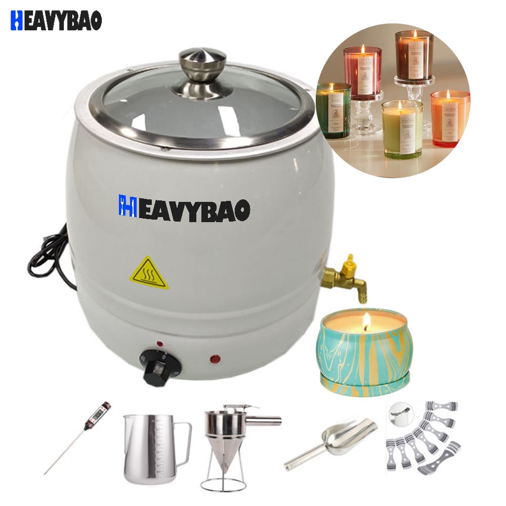 Heavybao Stainless Steel Electric Candle Wax Melting Machine Candle Body Maker Candle Melter Kit Machine