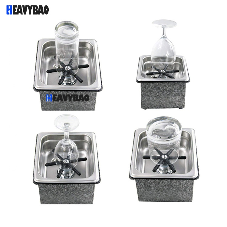 Heavybao Bar fast cleaning bottle Faucet Glass Rinser kitchen High Pressure automatic quick cup Washer