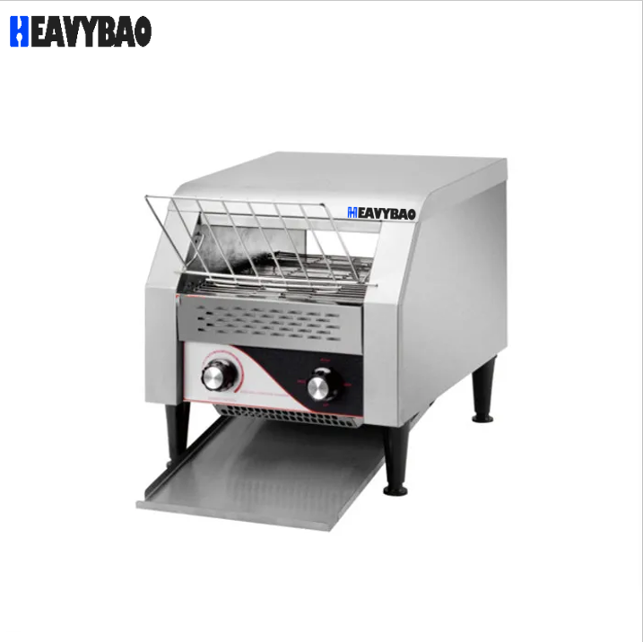 Heavybao Restaurant Hotel Bakery Equipment Conveyor Toaster Electric Chained Hamburger Bread Toaster
