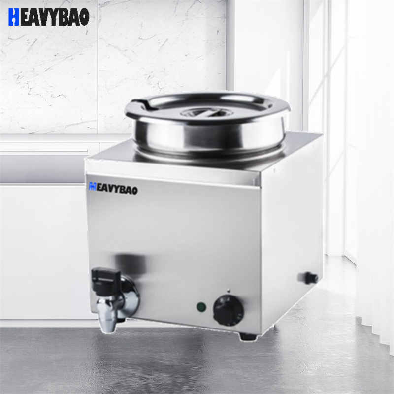 Heavybao Single Pan Bain Marie Soup Warmer Chocolate Melting Commercial Hotel Buffet Canteen Equipment Bain Marie