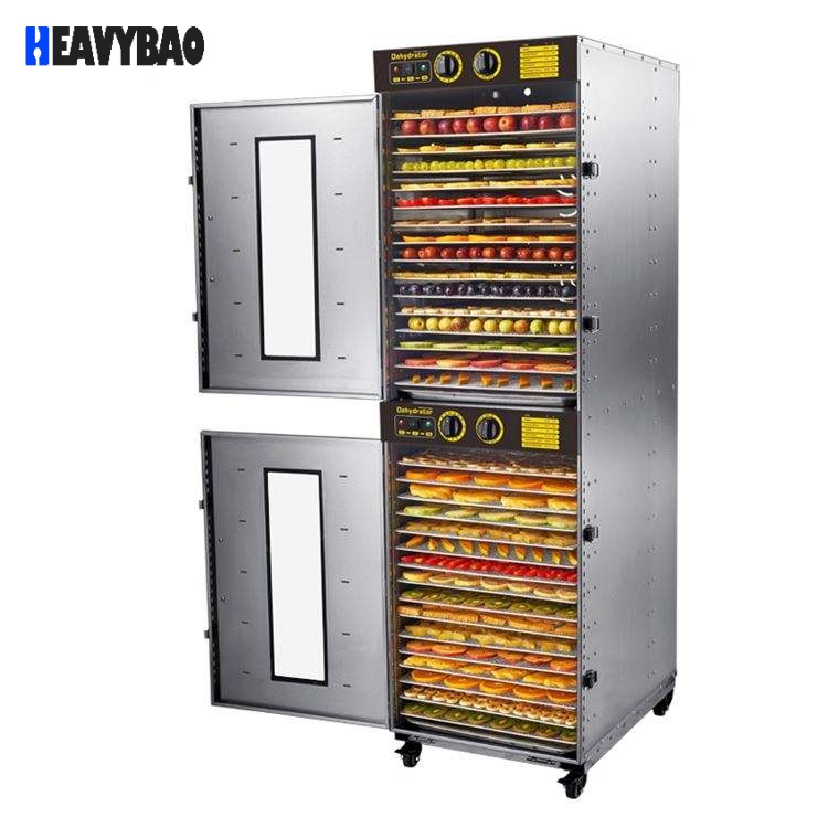 HEAVYBAO 32 Trays Industrial Food Dehydrator Machine Fruit And Meat Vegetable Dryer Machine Commercial Jerky Drying Oven