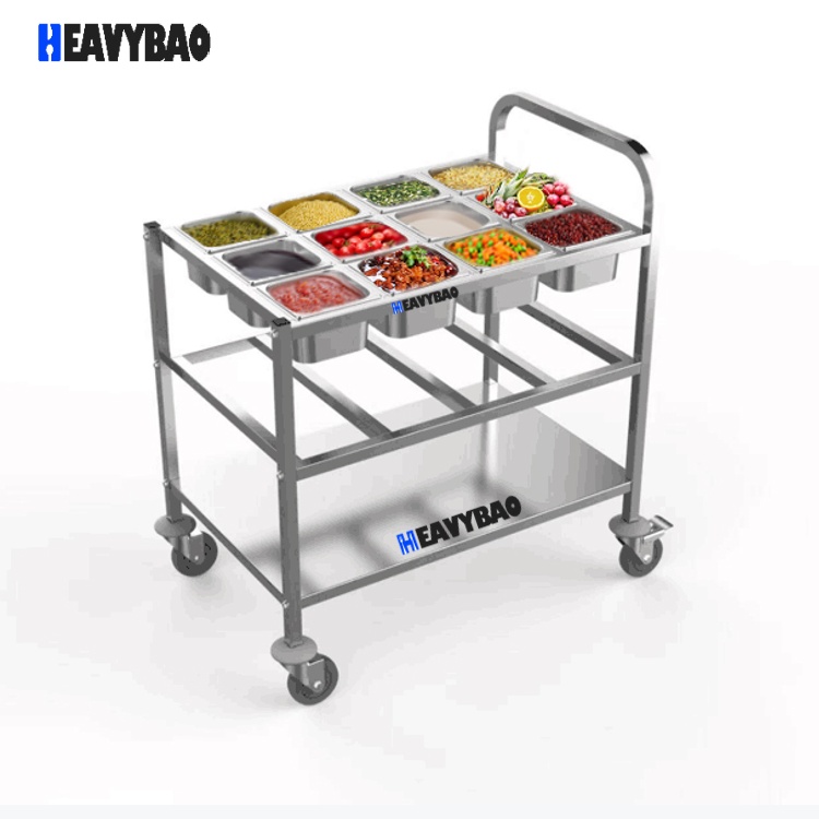Heavybao Catering Equipment Restaurant Hotel Food Gastronorm Container Stainless Steel PC GN Pan Rack Tray Trolley
