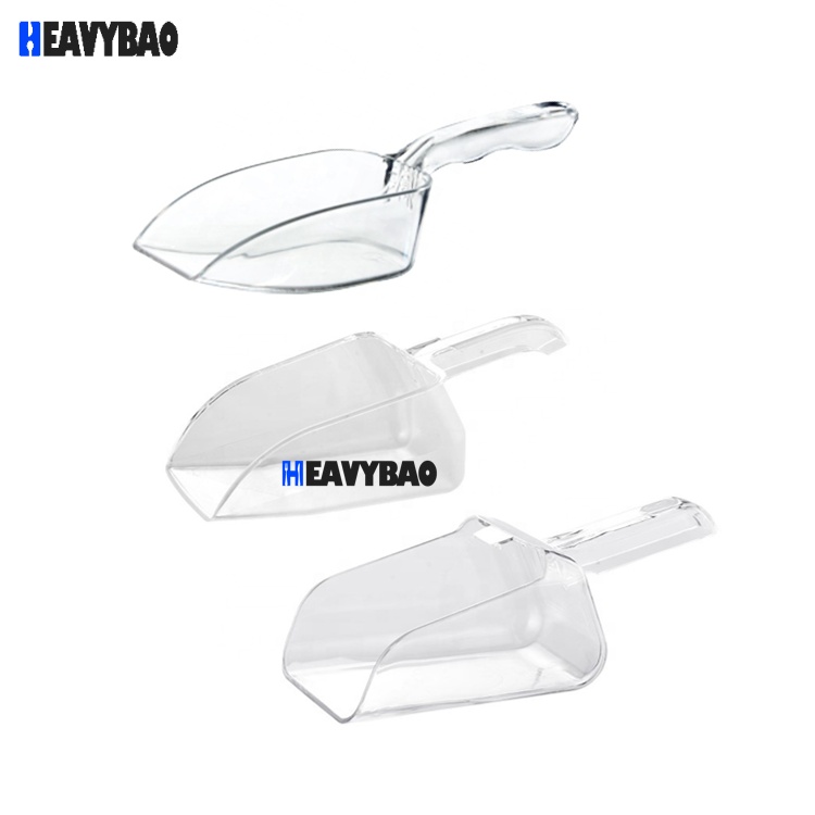 Heavybao Ice Maker Bucket Scoop Bar Accessories Ice Cube Scoop Clear Plastic Acrylic Dry Ice Scoop Shovel