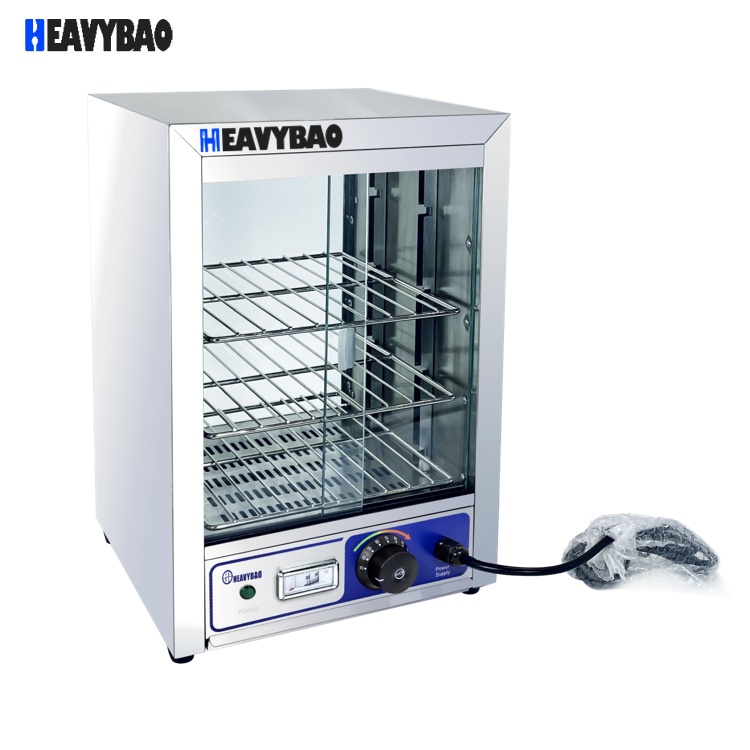 Heavybao Counter Top Professional Restaurant Glass Fast Food Heater Warming Showcase Commercial Fried Chicken French Frie Warmer