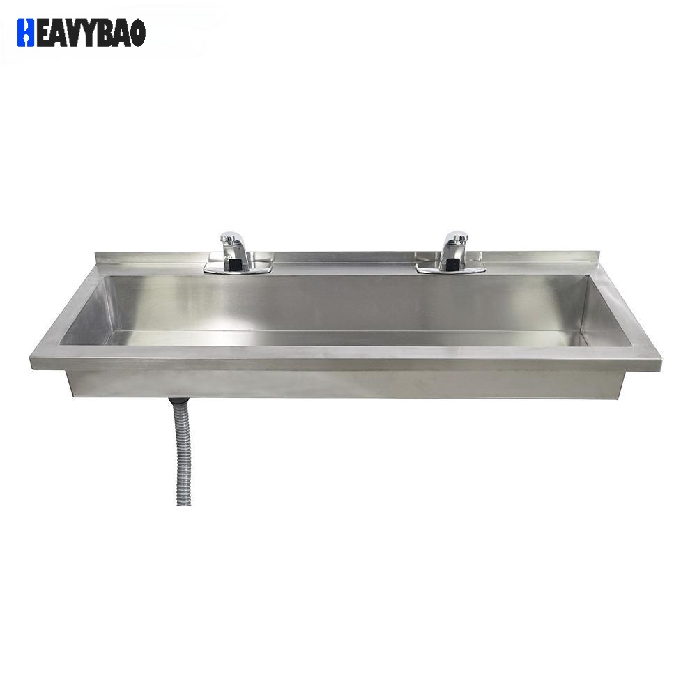 Heavybao Customized Wall Mounted Portable Hands Free Stainless Steel Hand Washing Sink Induction Wash Basin