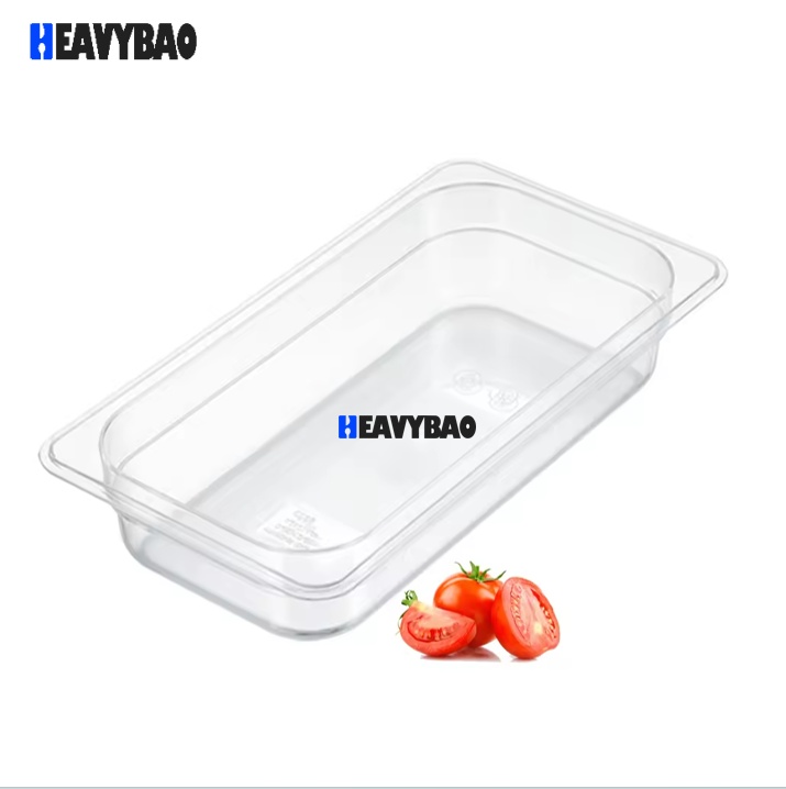 Heavybao GN Pan Clear Plastic Polycarbonate Storage Transport PC Gastronorm Food Pan