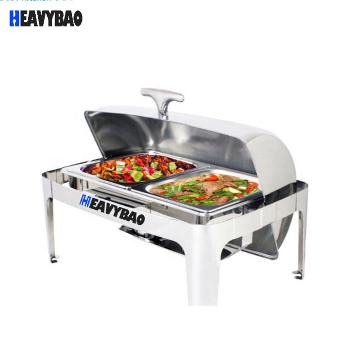 Heavybao Commercial Stainless Steel Food Warmer Restaurant and Hotel Catering Chafer Buffet Dish Used for Buffet Chafing Dish