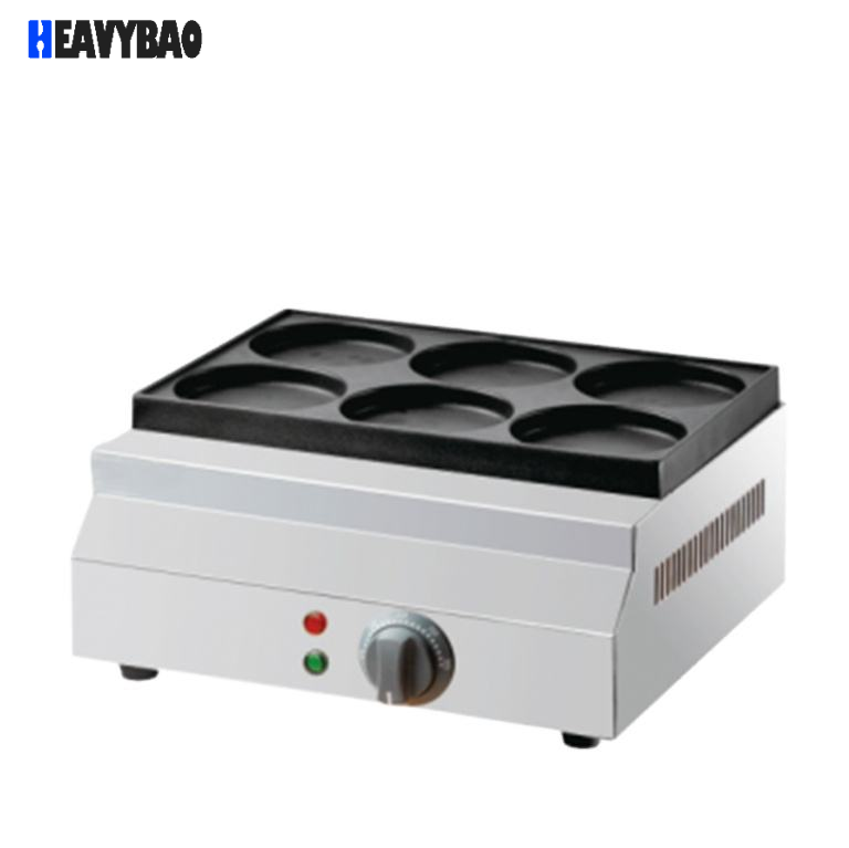 Heavybao Electric Grill Sandwich Maker Telur Burger Maker Gas Electric Type 6 9 Holes Fast Food UFO Burger Maker Machine