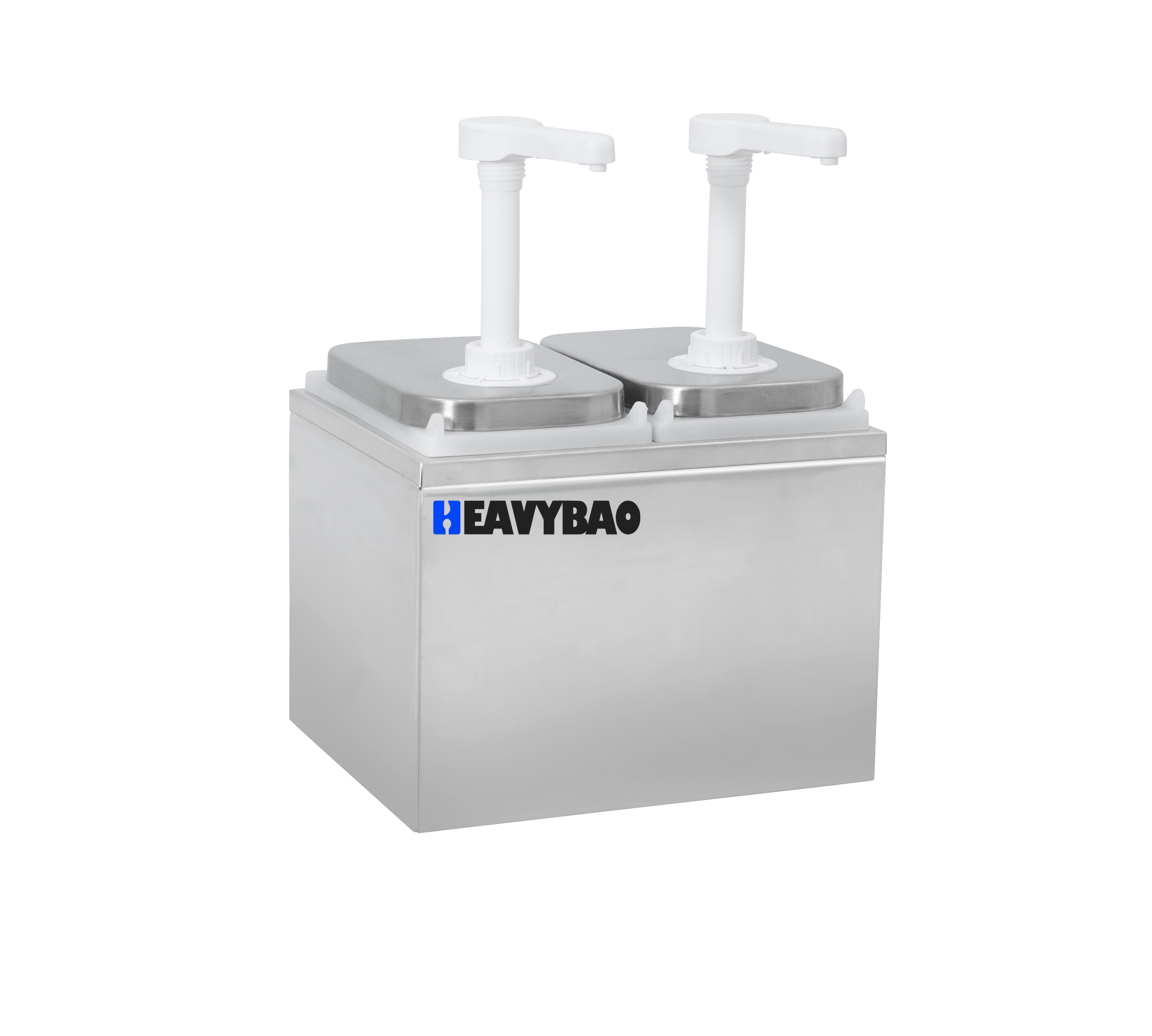 Heavybao Kitchen Condiment Pump Station Salad Jam Seasoning Sauce Squeezer Bottle Stainless Steel Sauce Pump Dispenser